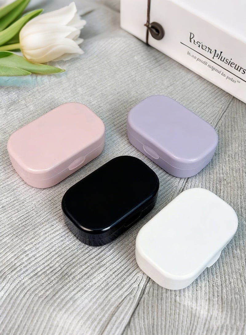 Colorful Clear Travel Contact Lens Case Box Holder Soak Storage Container Bulk(Random Color) - Image 2